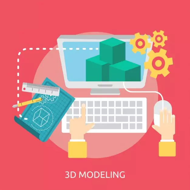 3D художник працює над складною моделлю в професійній студії